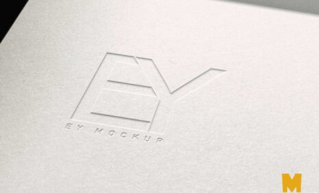 Free Paper Embross Logo Mockup