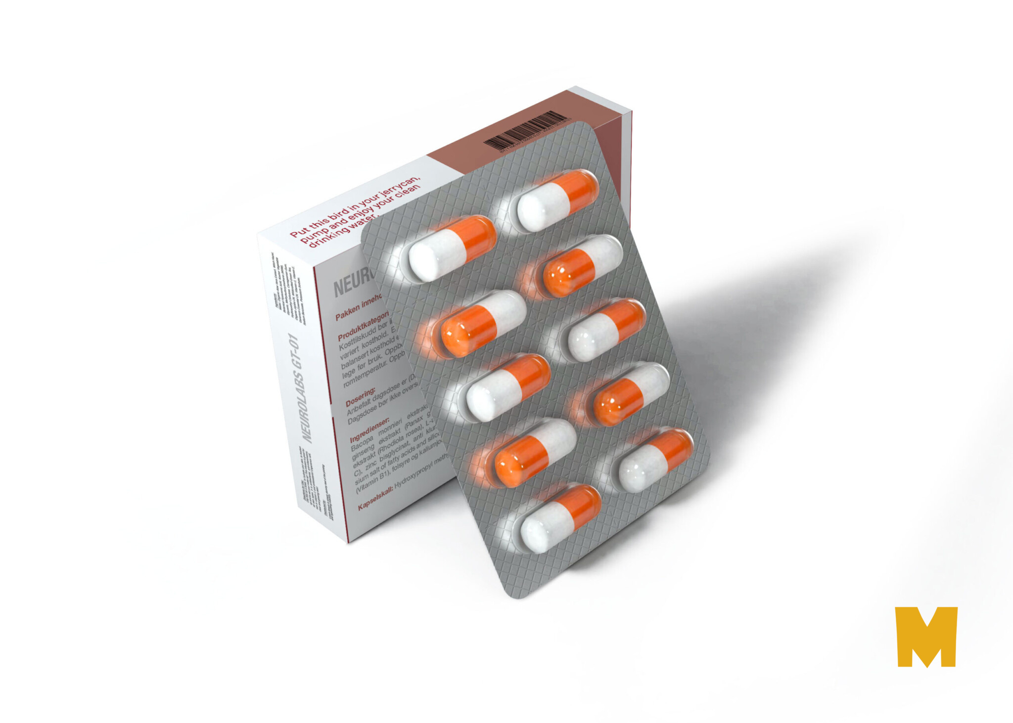 Free Medical Pills Packaging PSD Mockup