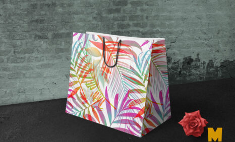 Free Shopping Paper Bag PSD Design Mockup