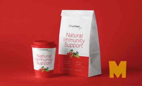 PSD Red Packaging Mockup