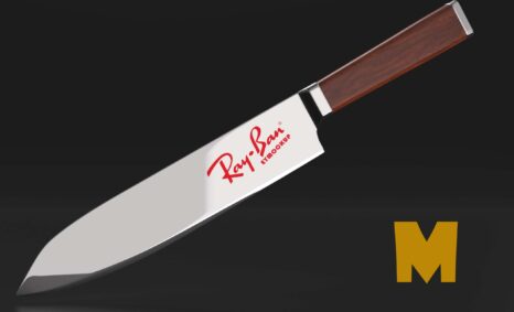 Free Kitchen Knife Logo Mockup