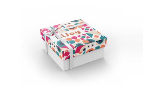 Free Gift Box Branding Mockup